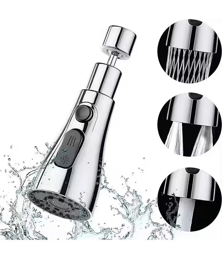 BATHONIX 3-Mode Water Faucet, 360° Rotation Sink Sprayer Steel Kitchen Sink Tap (Sink Cock)