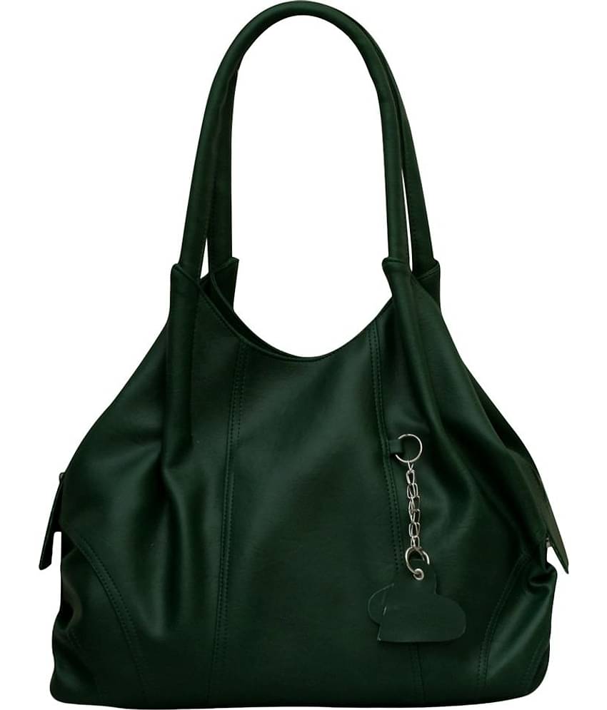 Fostelo -   Green Faux Leather Shoulder Bag