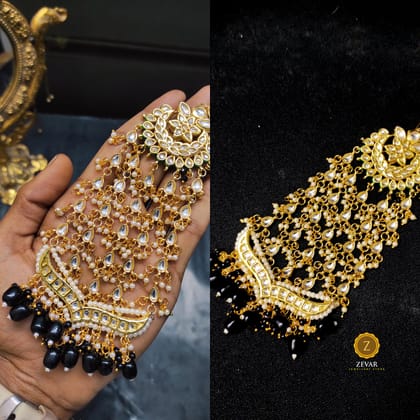 ZEVAR | Premium Quality Gold Toned Kundan Studded Pasha