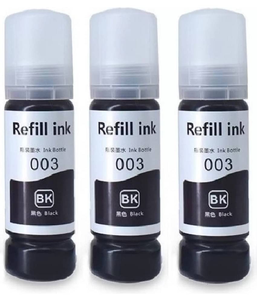 TEQUO 003 INK FOR L3110 Black Pack of 3 Cartridge for 003 Ink for E_pson L3110 L3150 L3115 L3116 L3101 L3210 L3215 L3216 L3250 L3151 L3152 L3156