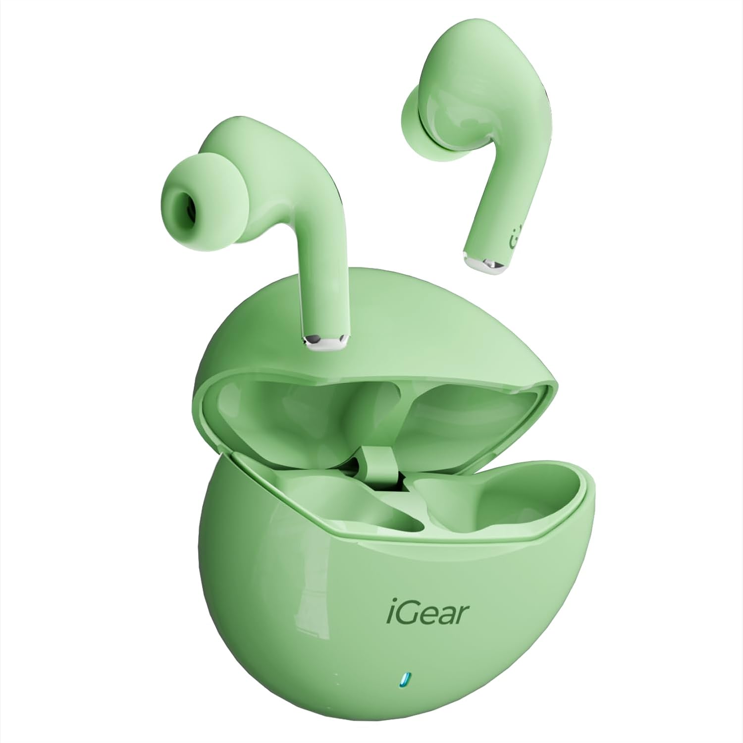 iGear Gemz iG-1142 TWS Wireless Earbuds, 15 Hrs+ Playtime- Green