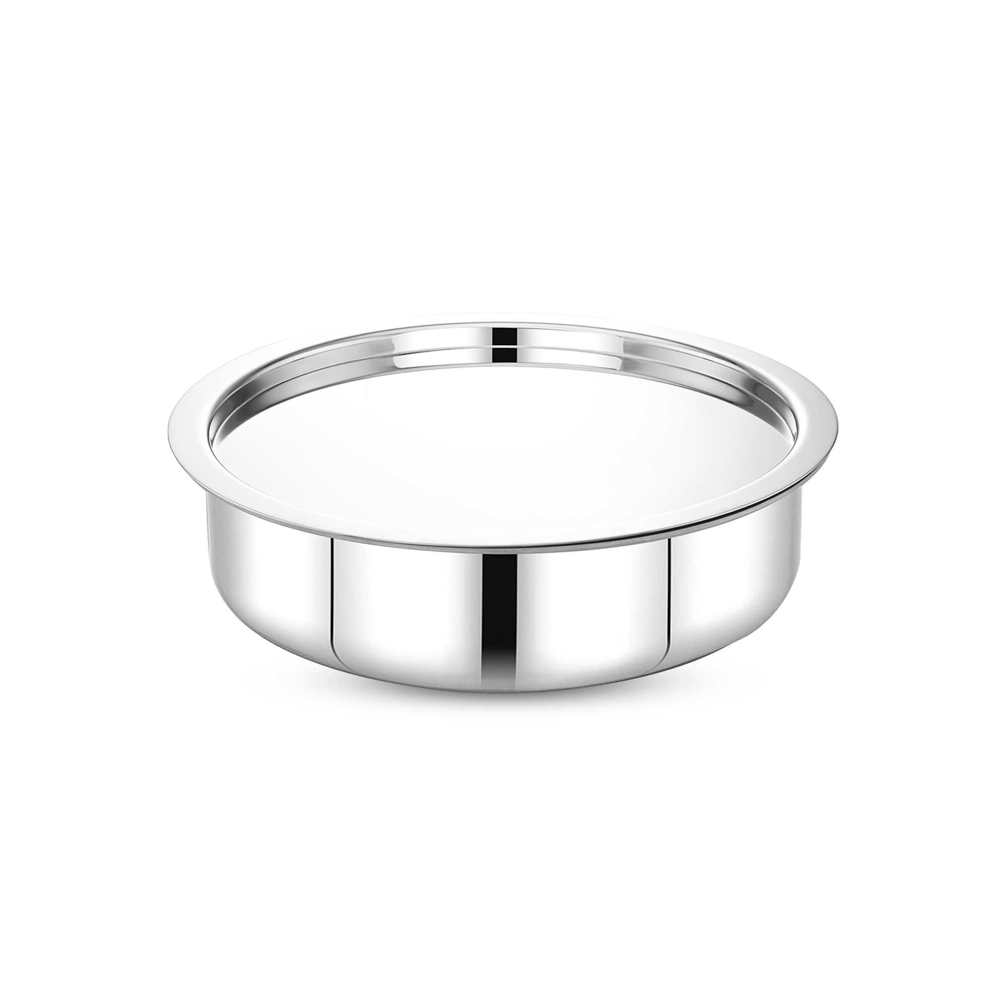 Maxima Triply Stainless Steel Extra Deep Shallow Tope 24cm,3.0Ltr- Durable Cookware for Everyday Kitchen Use, Easy to Clean, Versatile Pot with Lid | Quality Materials for Consistent Cooking Results