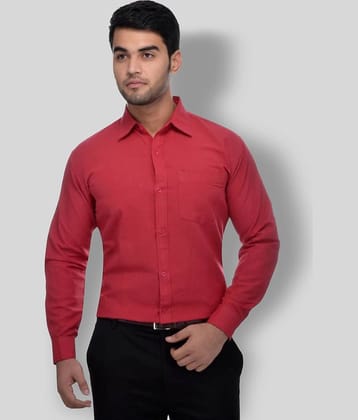 DESHBANDHU DBK - Red Cotton Regular Fit Men's Formal Shirt (Pack of 1)