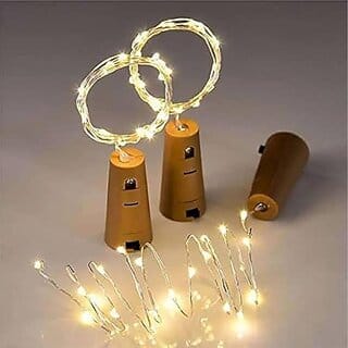 ( 4 pc )Printzkala Bottle Cork Fairy Lights - 20 LED Copper Wire String Light Decorative Bottle Lights for Home Party