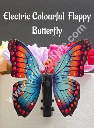 Vibrant Electric Flappy Fluttering Butterfly Toy Cake Topper - 1 Piece | Butterfly Theme Cake | Cake Decoration (Assorted design )CAKE DECOR™