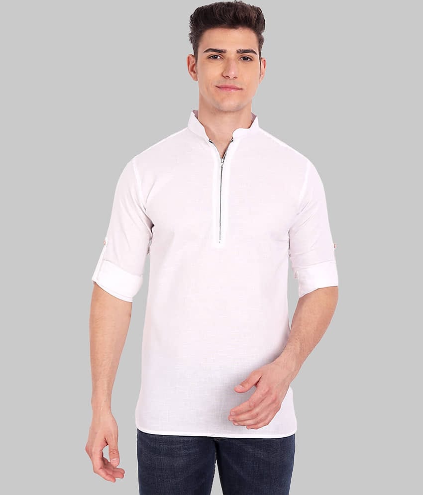 Vida Loca - Gold Cotton Men's Shirt Style Kurta ( Pack of 1 )