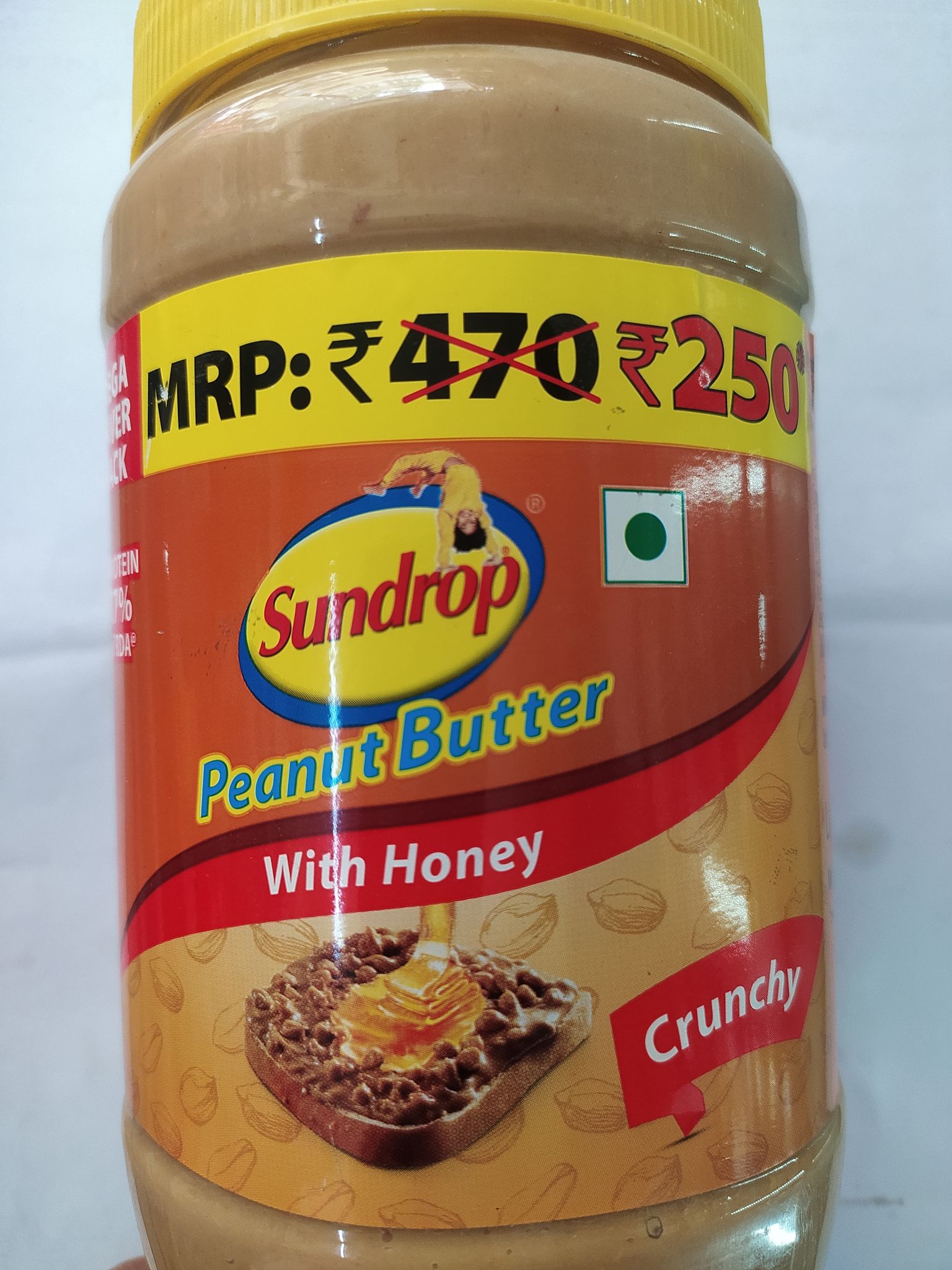 Sundrop Peanut butter With honey Crunchy 