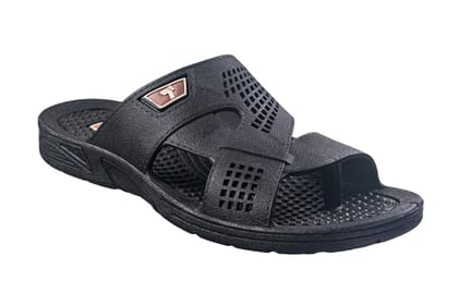 Titas Gents Black Chappal PVC-Black / 7