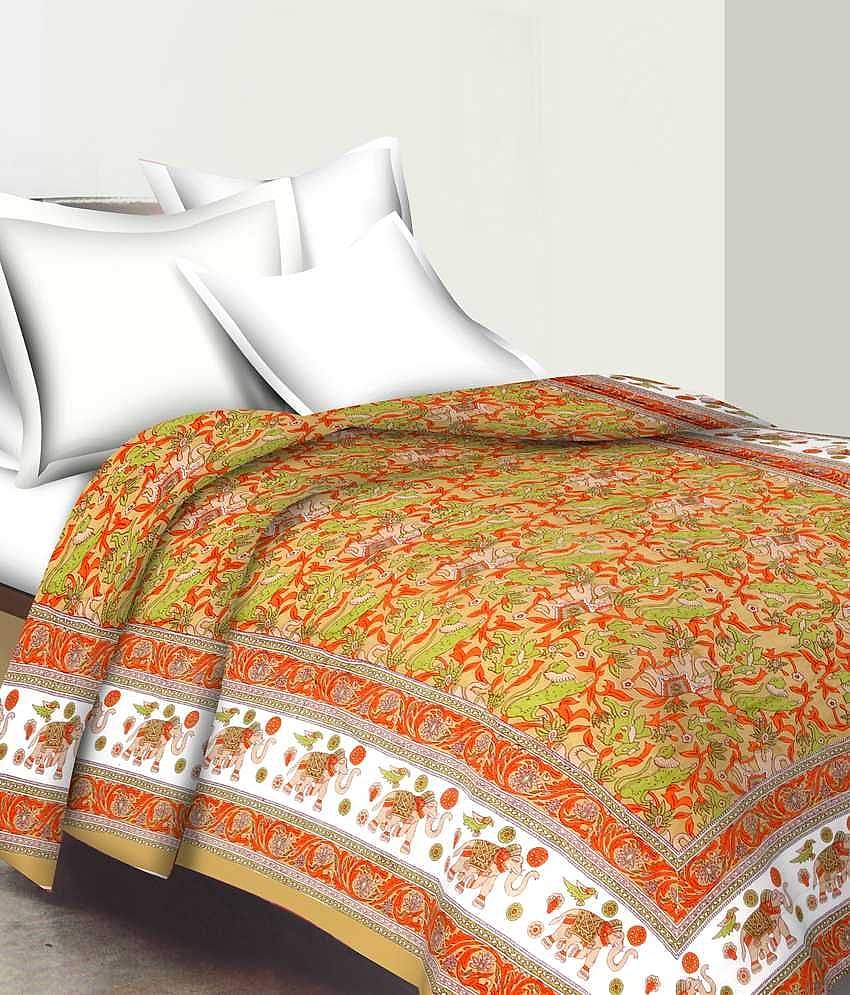 Uniqchoice Cotton Double Bedsheet ( Multi )