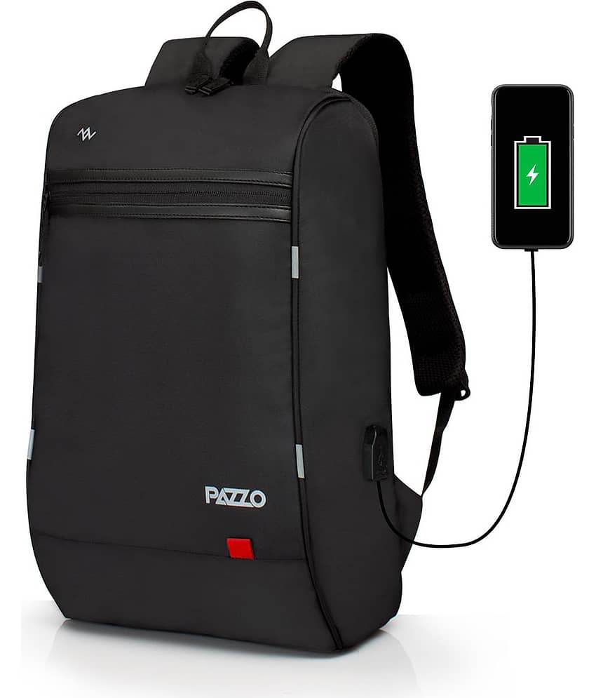PAZZO 25 Ltrs Black Backpack