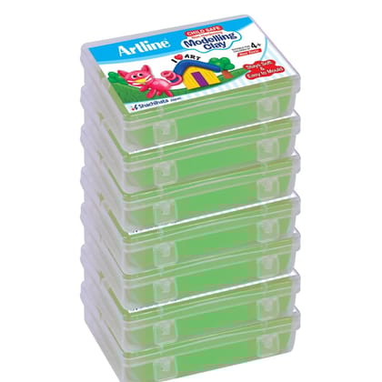 Artline Modelling Clay 150GM (7 Plastic Container Singles) Light Green Colour X 7 | Soft & Easy to Bend or Shape, for Young Hands Artline Modelling Clay 150GM (7 Plastic Container Singles) Light Green Colour X 7 | Soft & Easy to Bend or Shape, for Young Hands