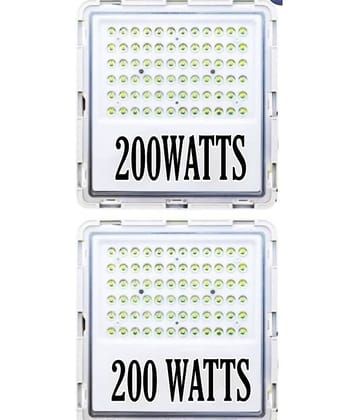 Lens Model 200WATT Led Flood Light - IP70 Waterproof Led Lights with 120 Wide Beam-Led Lamp Lights for Yard,Showroom,Shop, Factory,Garden, Playground & Home(Cool white,6500k)-Pack of 2