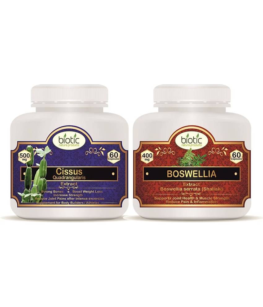 Biotic Cissus quadrangularis and Boswellia Serrata Capsule 120 no.s Pack of 2
