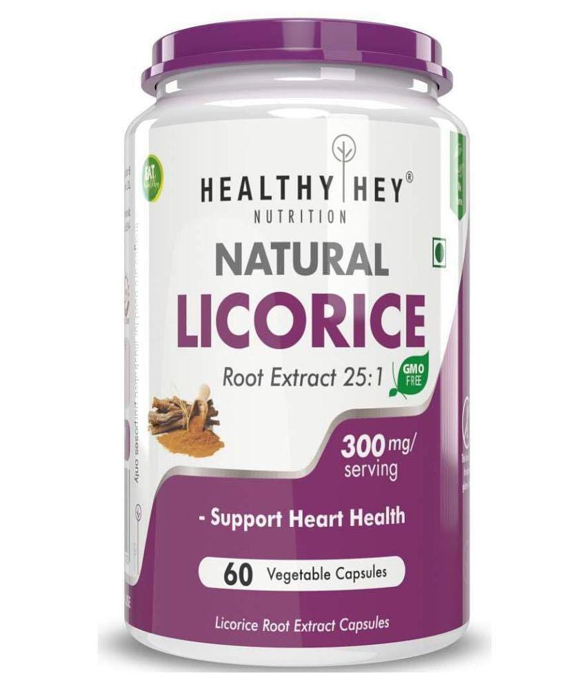 HEALTHYHEY NUTRITION Licorice Root Extract 25:1 300mg 60 Veg. Capsules Capsule 300 mg