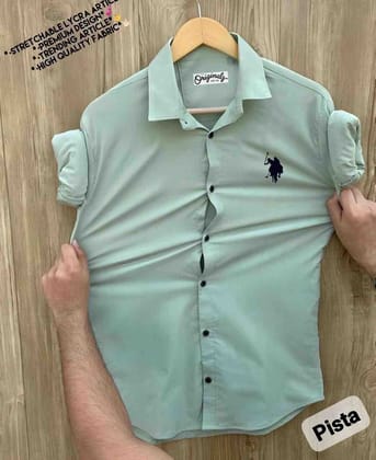 U.S. POLO Full Sleeves Lycra Shirt Pista (Size - M)