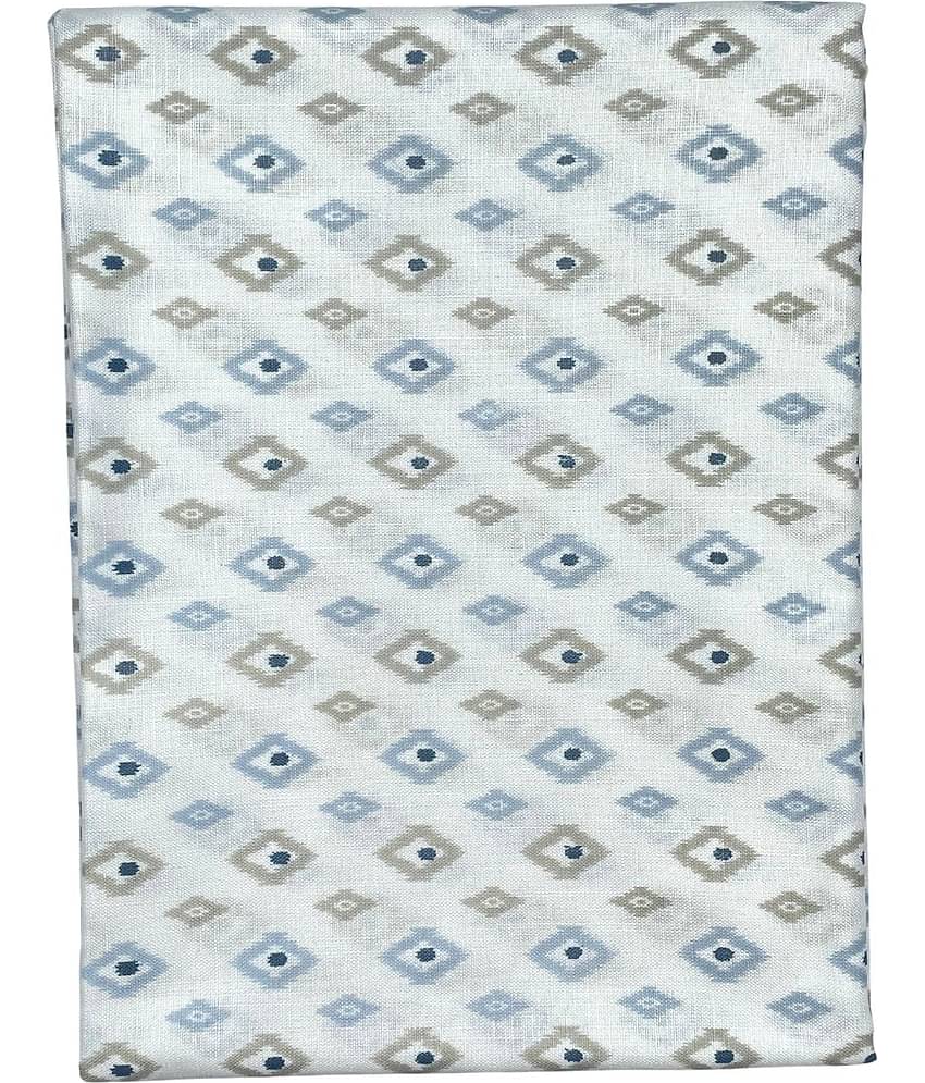 Maharaja White Cotton Blend Men's Unstitched Kurta ( Pack of 1 )