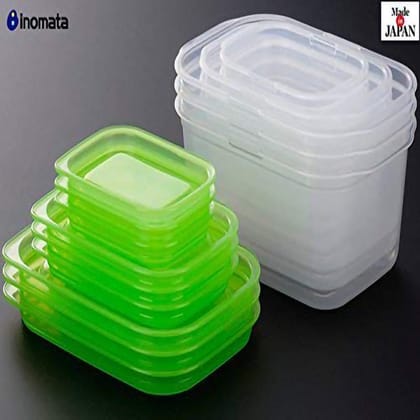 Plastic Food Container Square 9Pc Set G