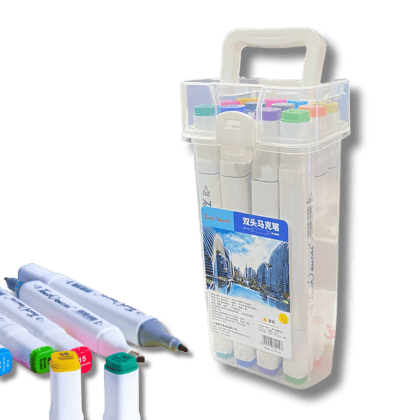 Premium Color Set 12 PC | Dual Tip Art Maker | Broad and Point | Premium quality for Kids