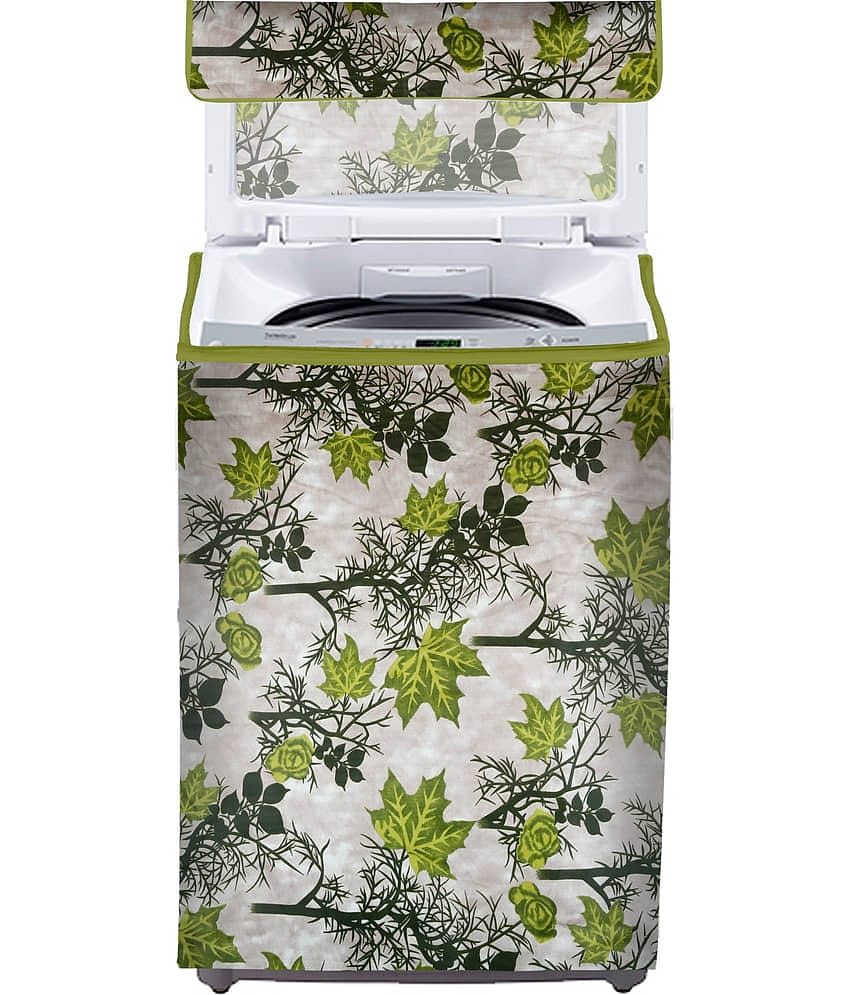 E-Retailer Single Polyester Black Washing Machine Cover for Universal 7 kg Top Load