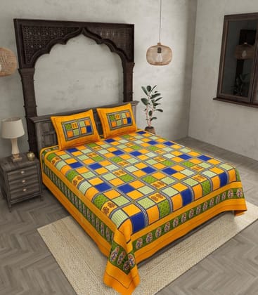 Elegant Checkered 150 TC Bedsheet Set