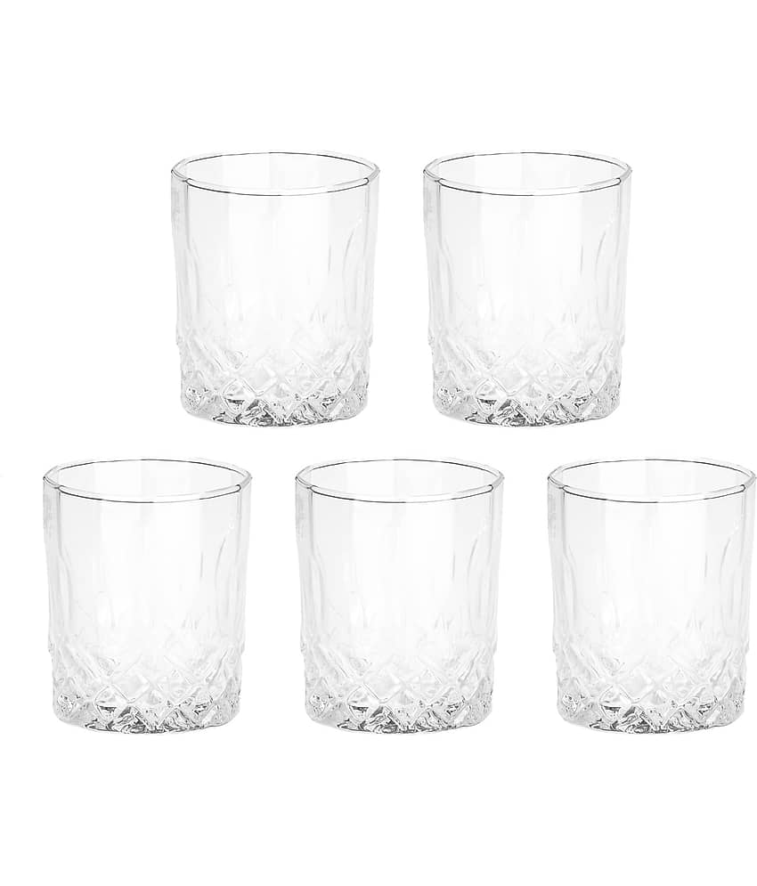 Somil Whisky  Glasses Set,  200 ML - (Pack Of 5)