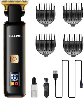 geemy LED DISPLAY Multicolor Cordless Beard Trimmer With 45 minutes Runtime