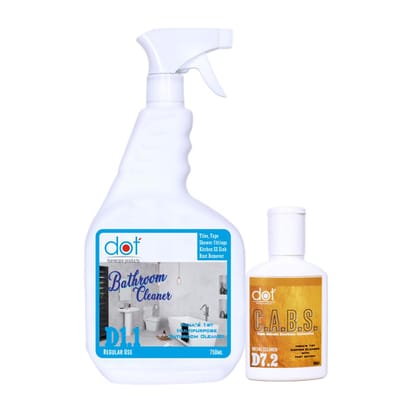 DOT Tough Lime Scale Hard Water Stain Remover, 750ml, Spray and Scrub Cleaner for Bathroom, Taps, Faucet, Basins, Showers & Floor Tiles Cleaner, Kitchen SS Sink