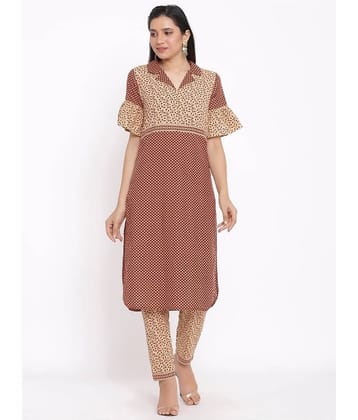 FabbibaPrints Cotton Kurti With Pants - Stitched Suit