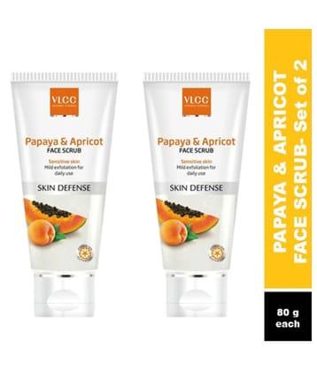 Vlcc Papaya & Apricot Face Scrub , 80G(Pack Of 2)