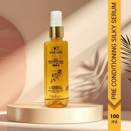 KT Professional Pre-Conditioning Silky Hair Serum, Heat & Frizz Protection – 100ml