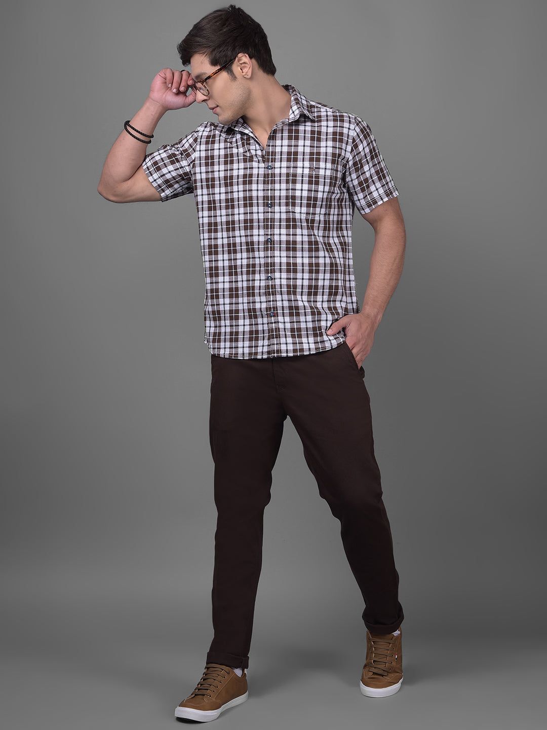Brown Shirt-M / Brown
