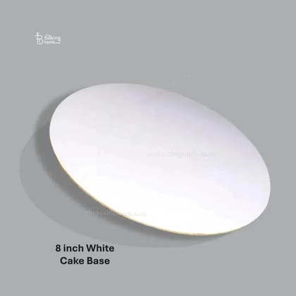 8 inches White Colour MDF Round Cake Base Cake Dial - Pack of 10 (NO COD)