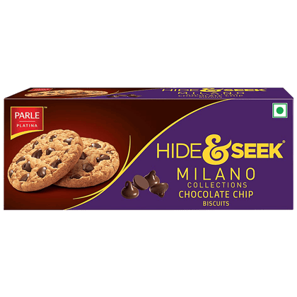 Parle Hide & Seek - Milano Choco Chip Cookies, Crunchy, Rich In Taste, 75 g Pouch