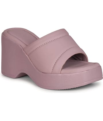 Ishransh Peach Women's Slip On Heels