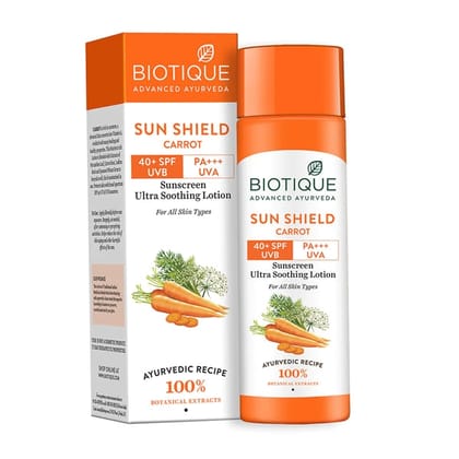 Biotique Sun Shield Carrot 40+SPF Sunscreen Lotion 120ml