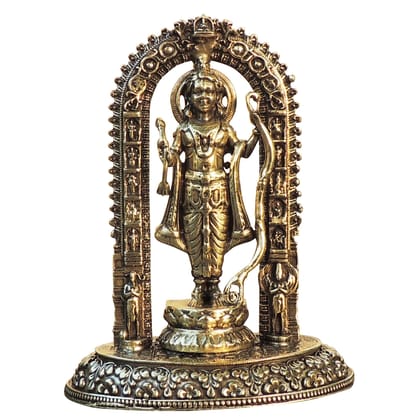 Brass Ram Ji God Idol Statue - 4 Inch Mini Decorative Showpiece (BSMAS1802 D)