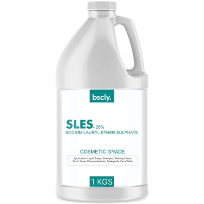 Bscly Multipurpose SLES (Sodium Laurel Ether Sulphate) - Liquid Excellent Surfactant and Emulsifier For Shampoo, Hand wash Making, 1 Kg