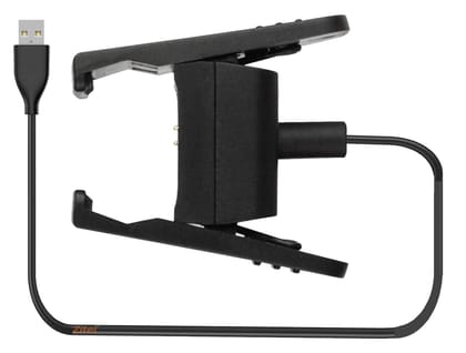 Hi-Lite Essentials USB Charger Dock Cable Compatible With Fitbit Charge 2 / Charge 2 Hr And Charging Adapter - Black