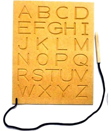 ENGLISH UPPER  ALPHABET WRITING PRACTICE BOARD  WITH DUMMY PENCIL FOR KIDS PRE PRIMARY EDUCATION