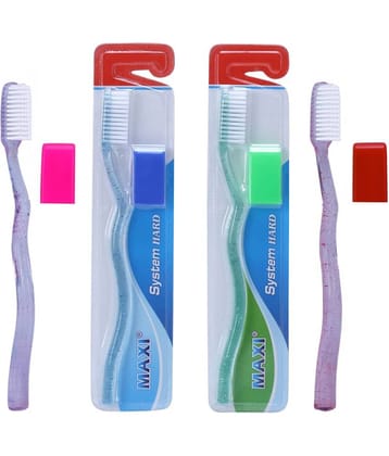 Maxi System Hard Toothbrush(Pack Of 4)