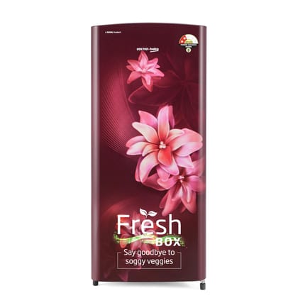 Voltas Beko, A Tata Product 183 L 2 Star Direct Cool Single Door Refrigerator (RDC215D/S0WSR0M0000GO, Stella Wine, With Fresh Box Technology and Chiller Zone) Voltas Beko, A Tata Product 183 L 2 Star Direct Cool Single Door Refrigerator (RDC215D/S0WSR0M0