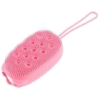 Eastern Club Silicone Bubble Bath Quick Foaming Scrubbing Soft Rubbing Massage Body Cleaner Brush Pack of-1