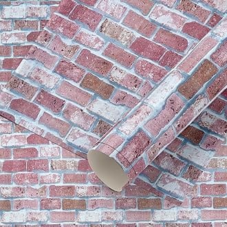 Eurotex Peel and Stick self Adhesive Luxury Wall Stickers DIY Wallpaper for Living Room, Bedroom, Office Easy to Stick PVC Waterproof Scratch Resistance for Home dcor 45 cm x 300 cm Brick