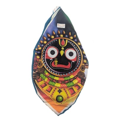MAYAPURI Lord Jagannatha Printed Chanting Bag | Beads Bag with Zip Pocket & Sakshi Mala Counter | Japa Bag for Meditation & Mantra Chanting