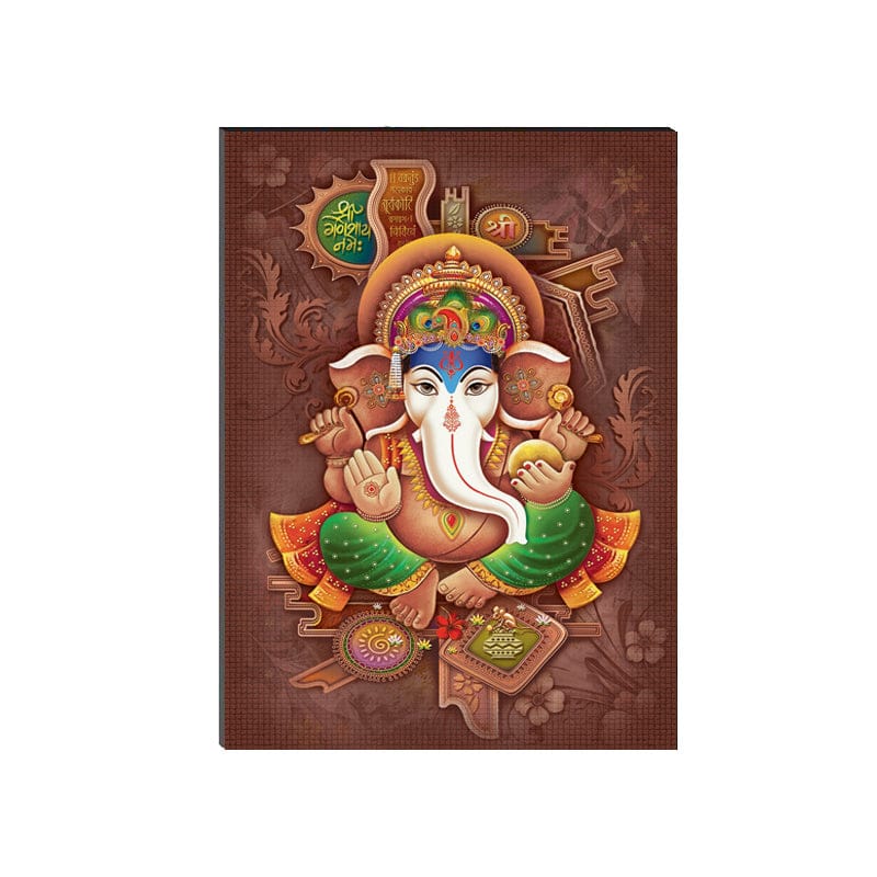 6MM MDF Lord Ganesha Satin Matt Texture UV Art Painting