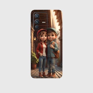 Yug Emporium Vivo V23 5G 3D Bestfriend majestic digital art stickers. (Mobile Back Cover, Multicolor)
