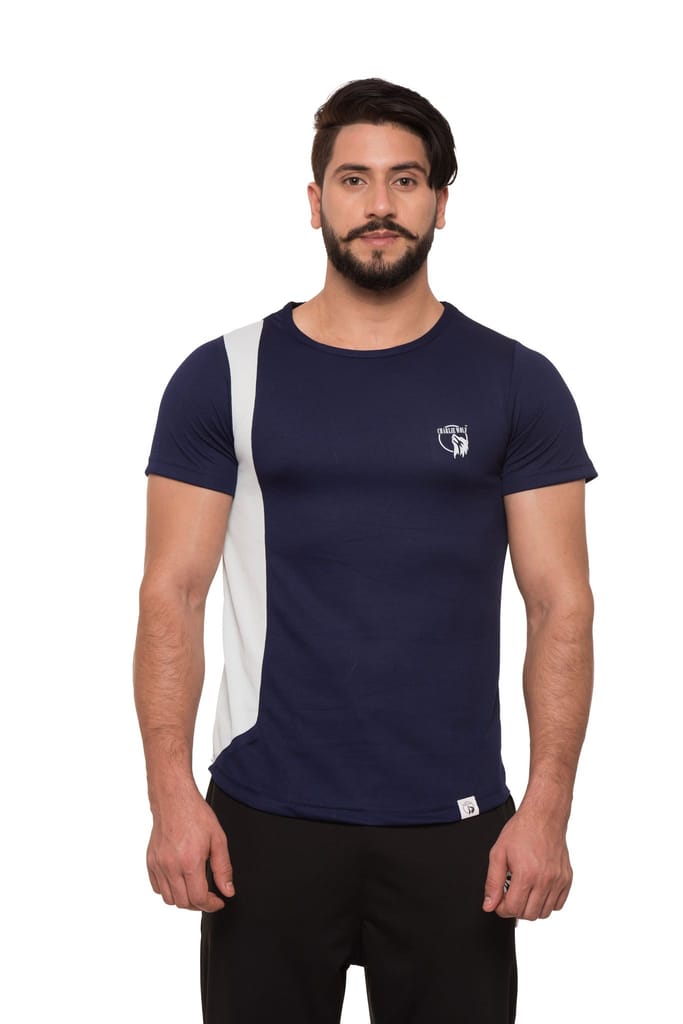 Chic Men Charlie Wolf Panel Half Sleeve T- shirts 2025 at ShopCircuit | ONDC