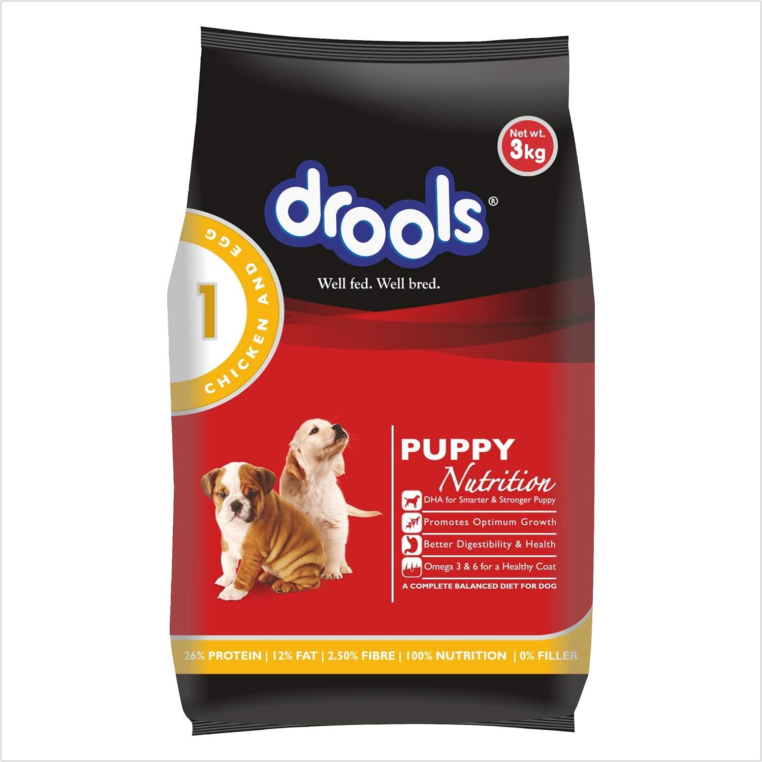 Drools Puppy Chicken &amp; Egg Dog Food 3kg