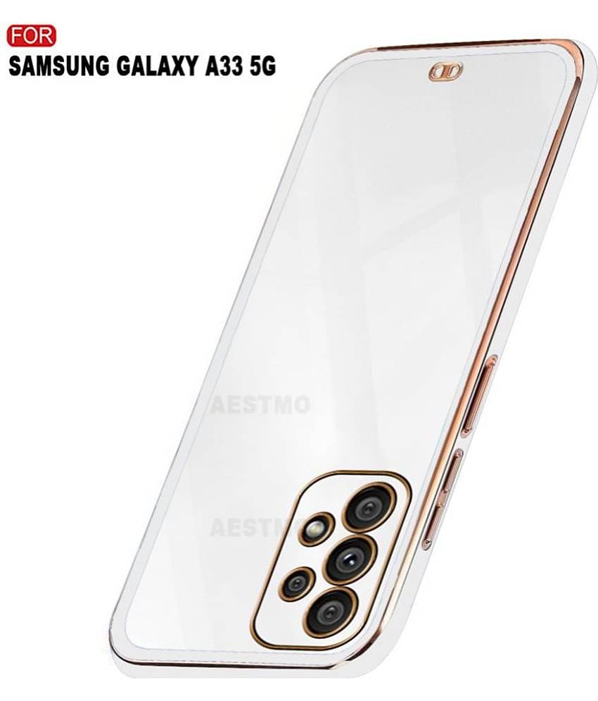AESTMO - White Polycarbonate Plain Cases Compatible For Samsung Galaxy A53 5G ( Pack of 1 )