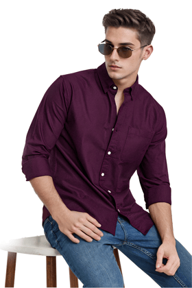 Magenta Oxford Shirt-S